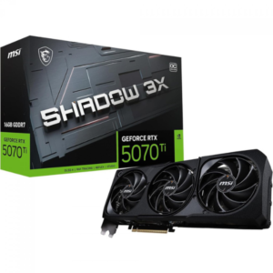 Placa de Vídeo MSI GeForce RTX 5070 Ti Shadow 3X OC, 16GB, GDDR7