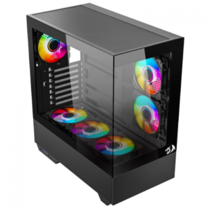 Gabinete Gamer Redragon Reflect Pro, Mid Tower, E-ATX, Preto, CA-607B