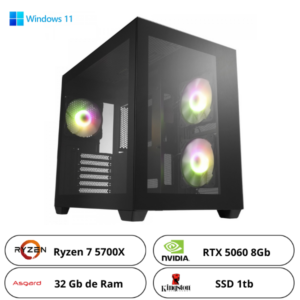 Pc Gamer Ryzen 7 5700X + Rtx 5060ti 8gb
