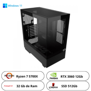 Pc Gamer Ryzen 7 5700X + Rtx 3060 8gb