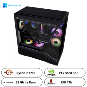Pc Gamer Avançado Ryzen 7 7700 + Rtx 5060 8gb
