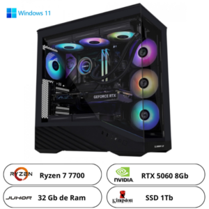Pc Gamer Avançado Ryzen 7 7700 + Rtx 5060 8gb