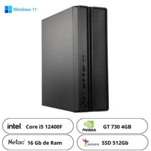 Pc Worksation Slim intel core i5 12400f, 16gb ddr4, Wi-fi