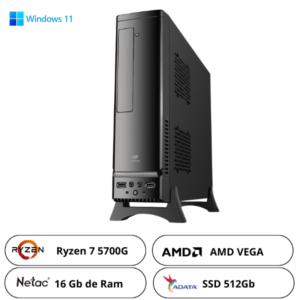 Pc Worksation Slim Ryzen 7 5700G 16gb ddr4, Wi-fi