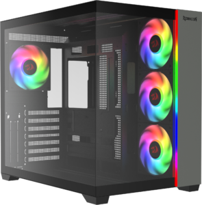 Gabinete Gamer Redragon Tesseract RGB, Sem Fans CA-614B, Preto