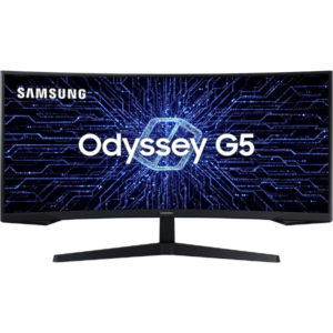 Monitor Gamer Curvo Samsung Odyssey G5, Ultra WQHD, 165Hz, 1ms, Tela 34' ultrawide, Preto