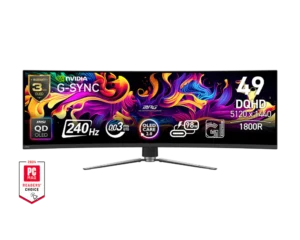 Monitor Gamer MSI 491CQP QD-OLED Curvo, 0.3ms, 144Hz, HDMI/DP, Tela 49"