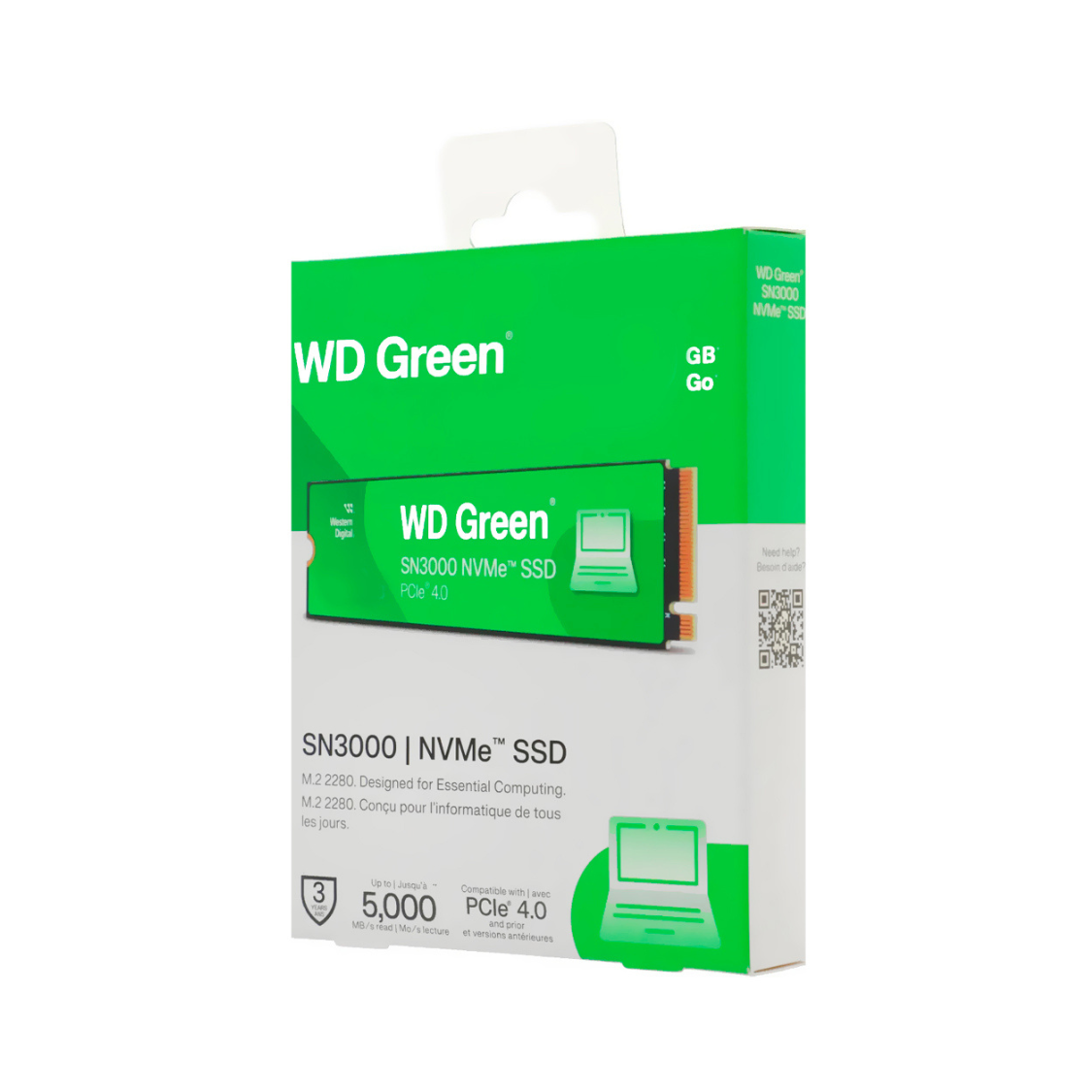 SSD Western Digital WD Green SN3000 1TB NVMe M.2 PCIe 4.0 5000MB/s