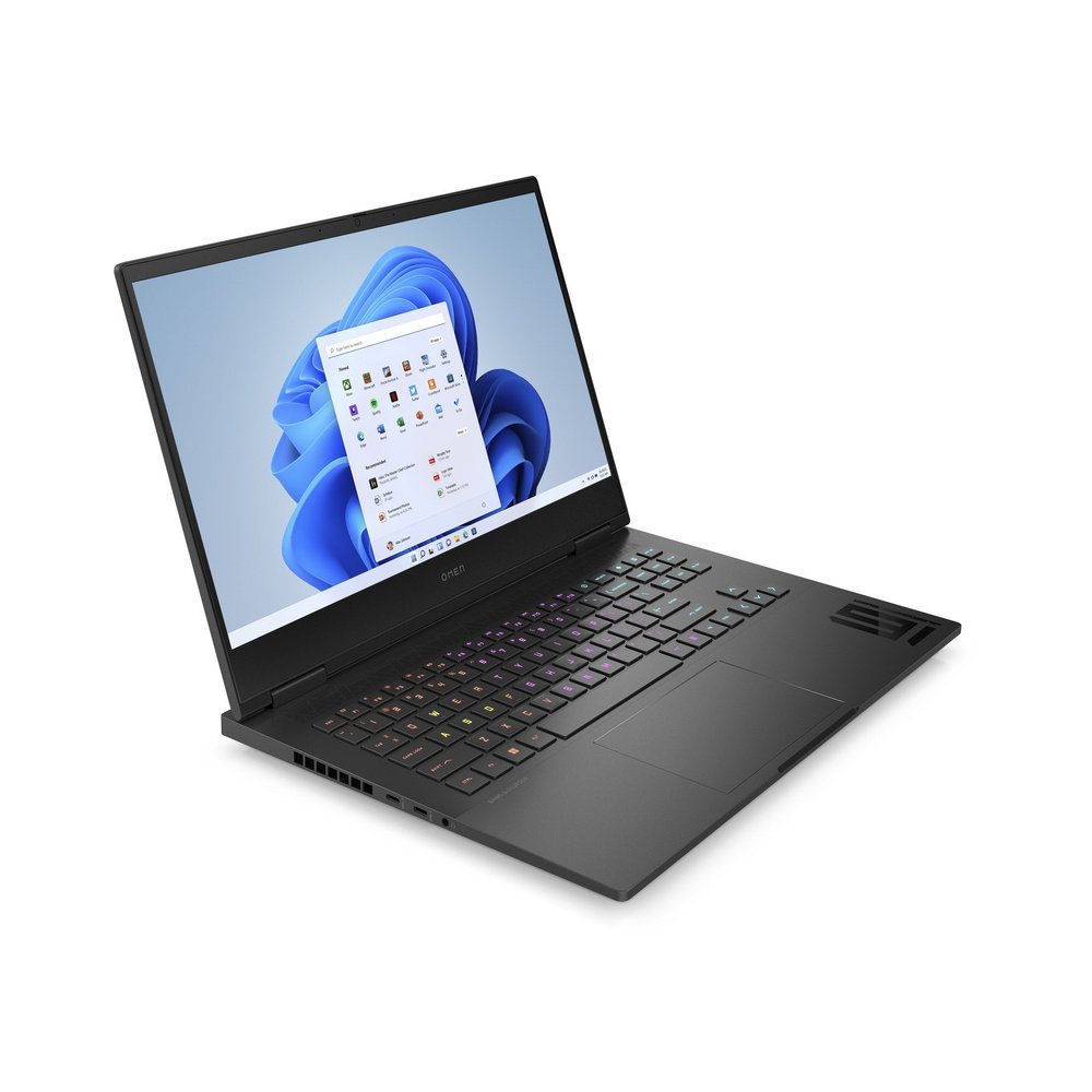 Notebook Gamer HP OMEN 16-xd0014np Ryzen 7 7840HS 16GB 512GB SSD RTX 4050 16,1 FHD 144Hz SN-SNF — vista em ângulo esquerdo