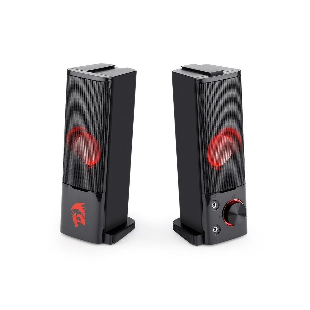 Caixa de Som Soundbar Gamer Redragon Orpheus GS550, 6W, USB + P2, LED Vermelho — duas caixas separadas
