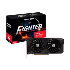 Placa de Vídeo PowerColor Fighter AMD Radeon RX 7600, 8GB GDDR6, 128-bit, 8G-F/V2 — produto com caixa