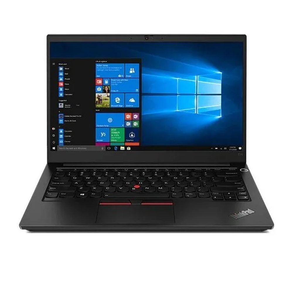 Lenovo ThinkPad E14 preto — imagem de referência KaBuM, vista frontal