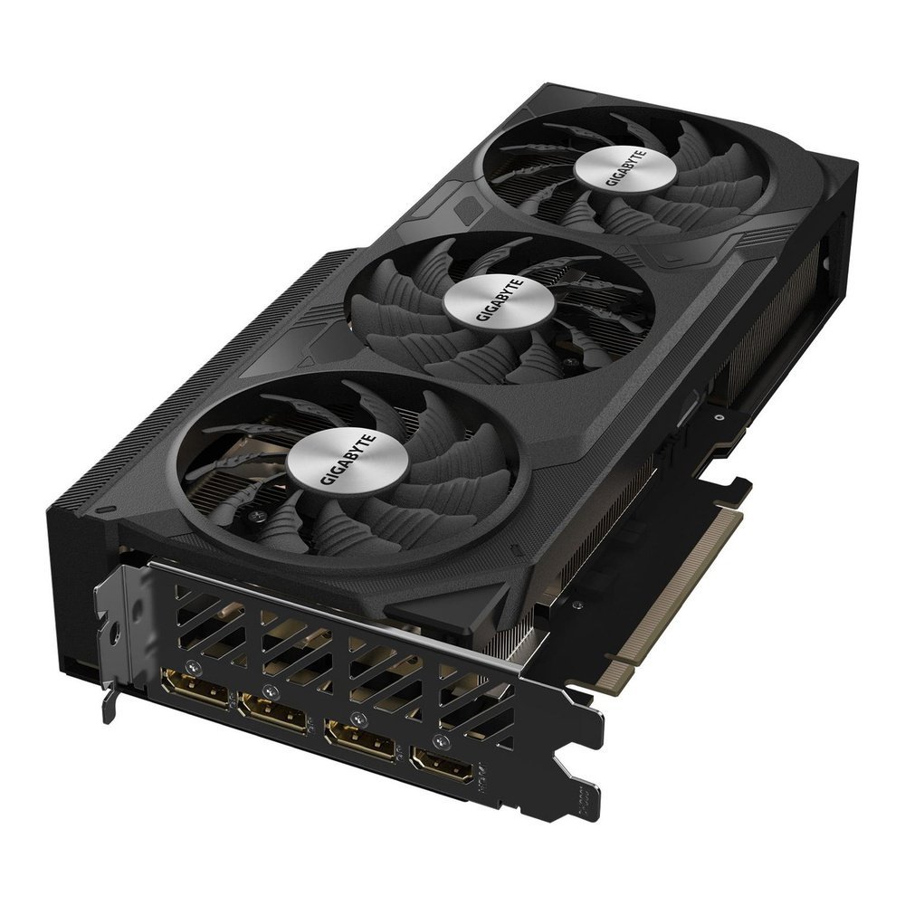 Placa de Vídeo Gigabyte GeForce RTX 4070 SUPER WINDFORCE OC 12G, 12GB GDDR6X — vista em ângulo