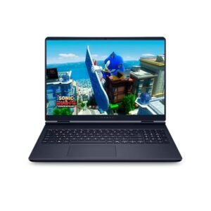 Notebook Gamer Alienware 16 Aurora AC16250 Core 7-240H 16GB SSD 512GB RTX 3050 6GB Preto — Frontal aberta e simétrica