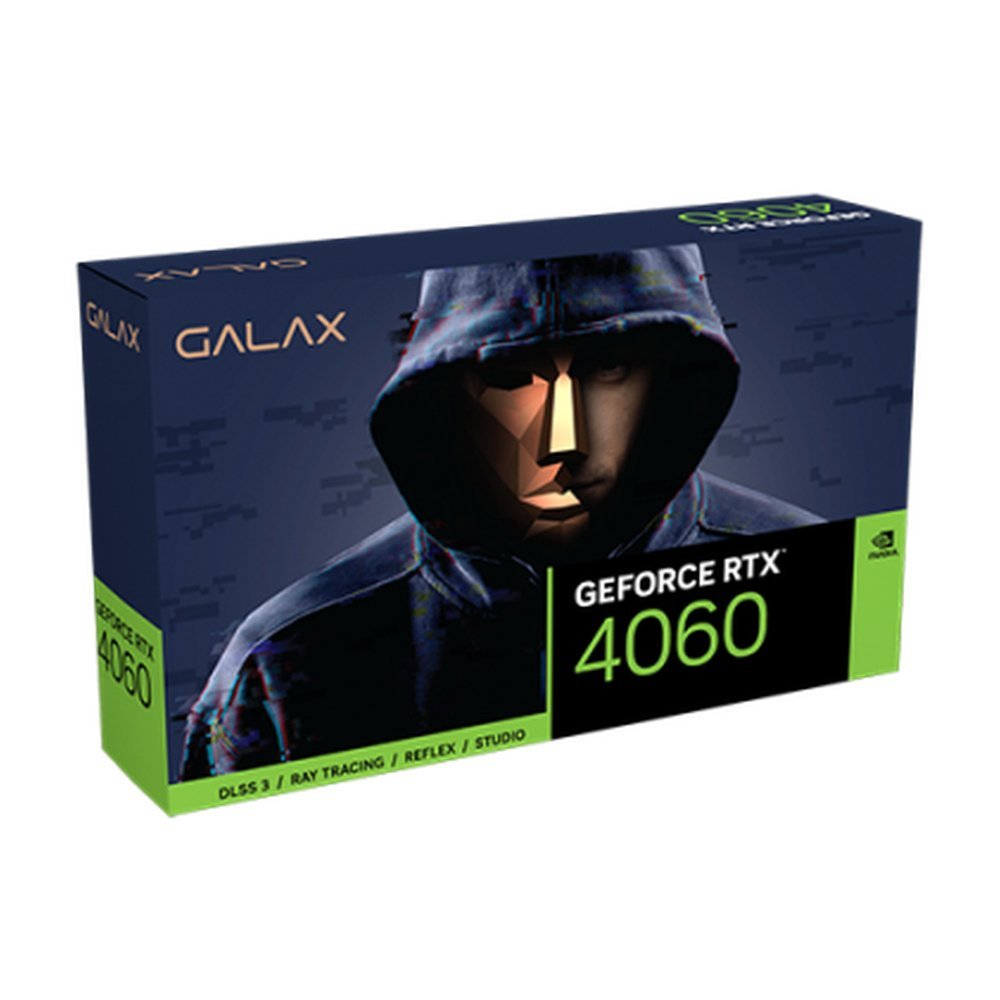 Placa de Vídeo GALAX GeForce RTX 4060 1-Click OC 1X 8GB GDDR6 128-bit — Caixa original