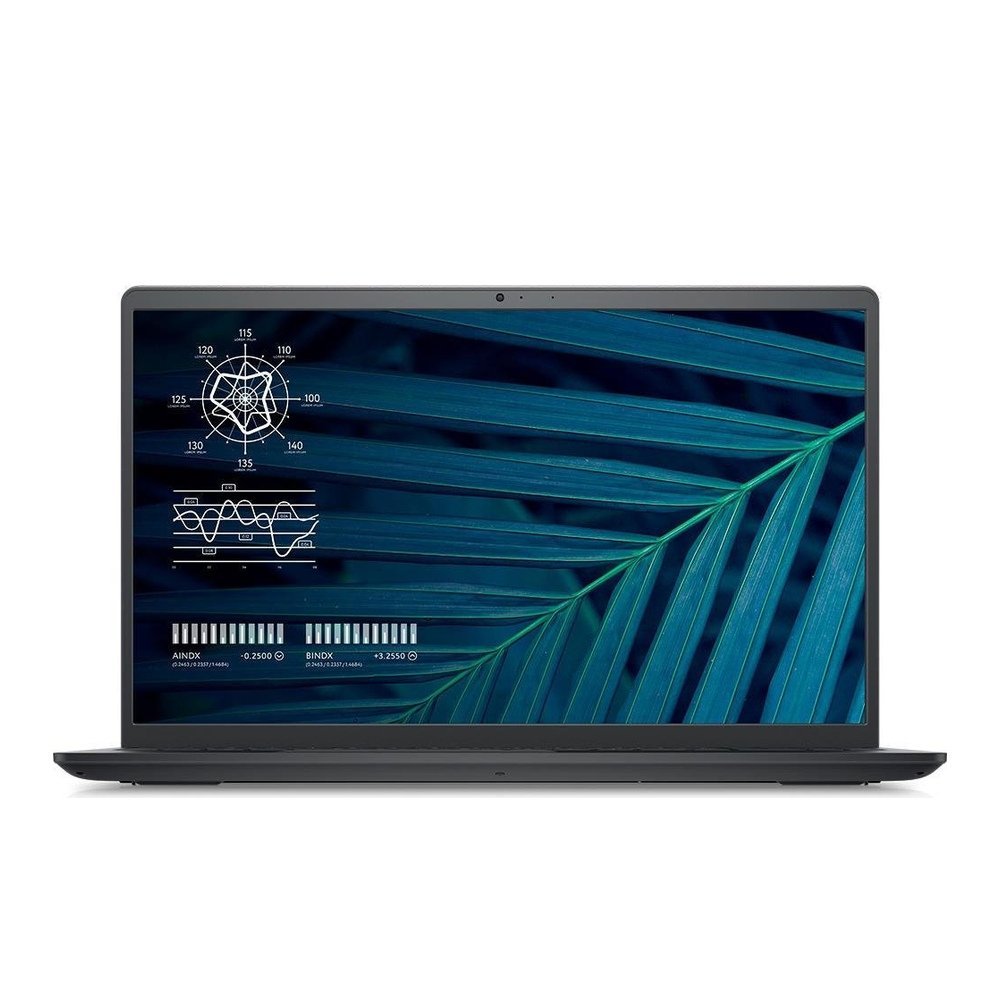 Notebook Dell Vostro 3510, Intel Core i5-1135G7, 8GB DDR4, SSD 256GB, 15,6″ Full HD, Windows 10/11 Pro — vista frontal aberta e simétrica