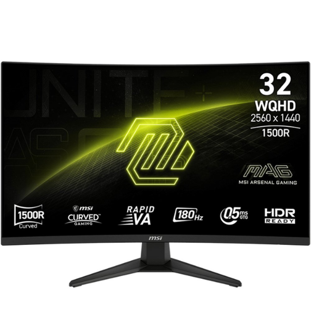 Monitor gamer curvo MSI 180hz MAG 321CQF, 32" — capa alinhada