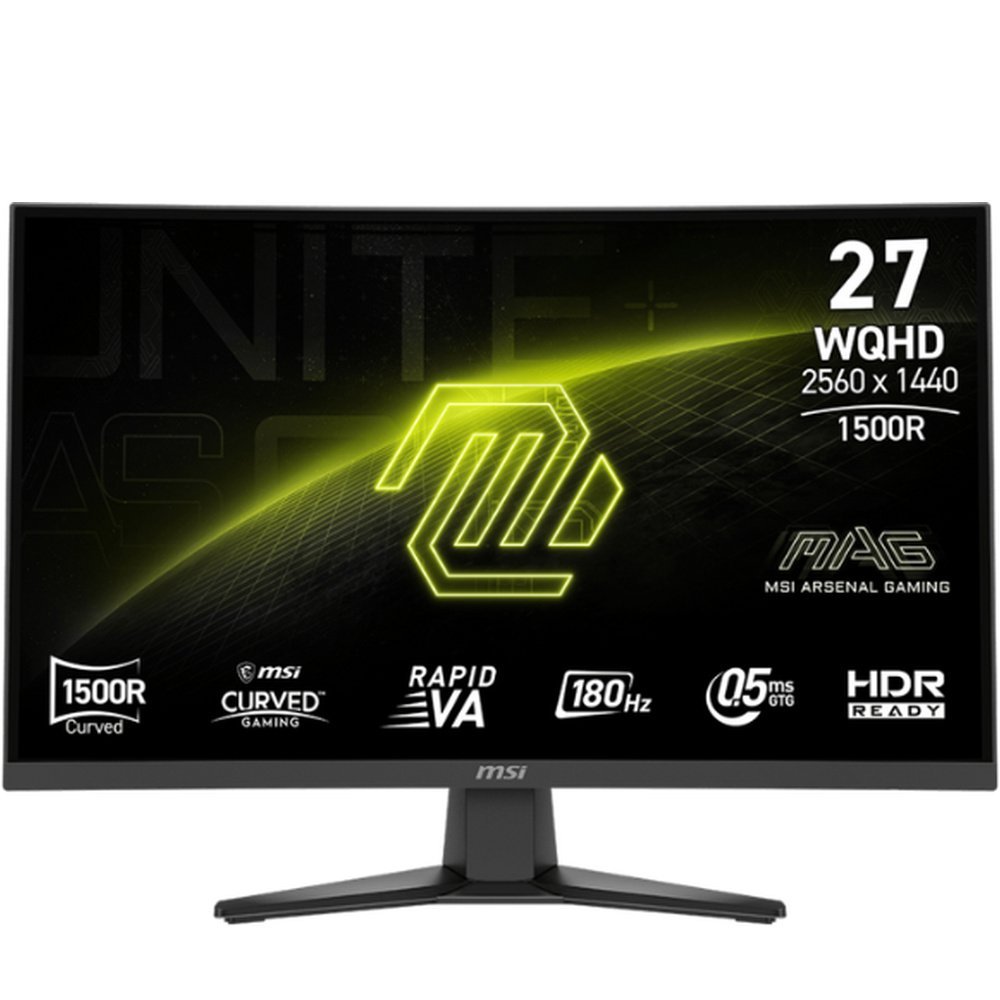 Monitor Gamer Curvo Msi 180hz MAG 275CQF, 27" QHD — capa alinhada