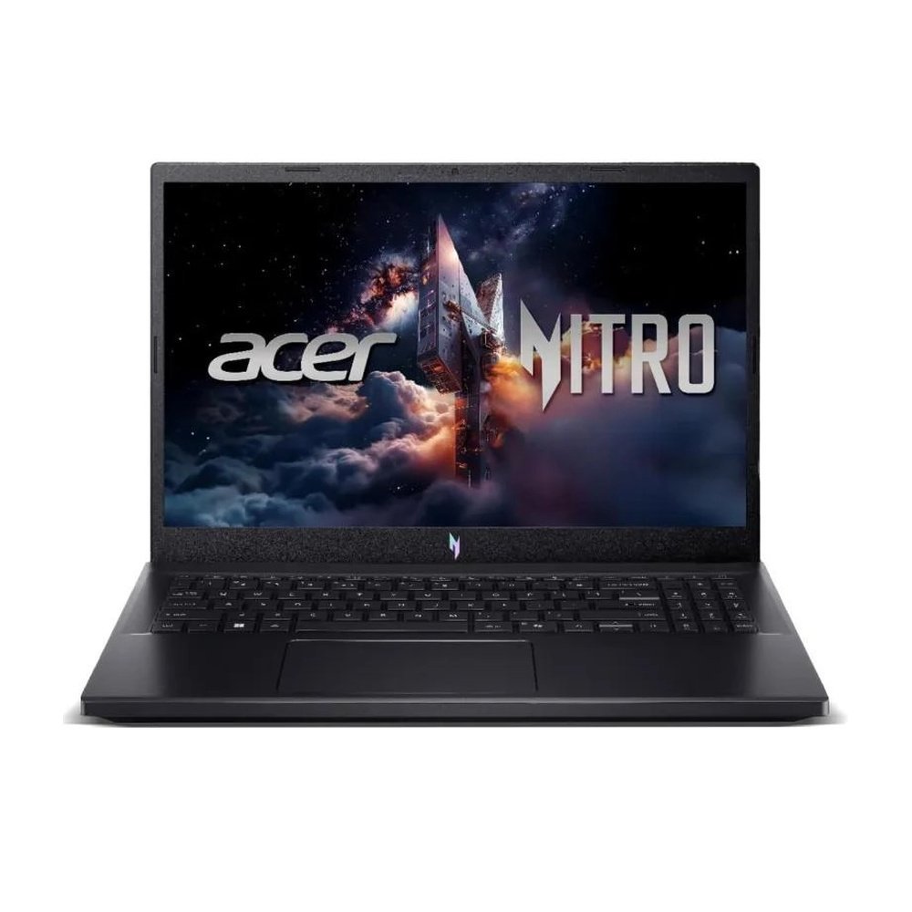 Notebook Acer Nitro V15 ANV15-41-R8ZP, Ryzen 7 7735HS, 16GB, SSD 1TB, RTX 4050, 15,6″ 165Hz — Vista frontal aberta e simétrica