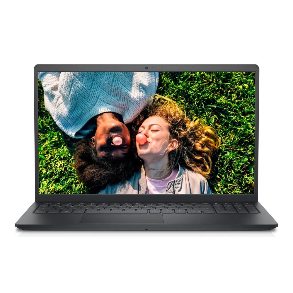 Notebook Dell Inspiron 15 3520, Intel Core i5-1235U, 16GB, SSD 512GB, 15,6″ FHD, Windows 11 — Vista frontal aberta e simétrica