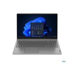 Notebook Lenovo V15 G3, Intel Core i5-1235U, 8GB DDR4, SSD 512GB, 15,6″ Full HD — vista frontal alinhada